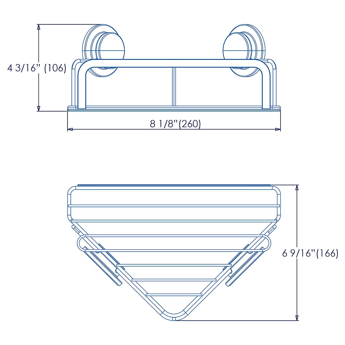 Croydex Stick-n-Lock Corner Basket