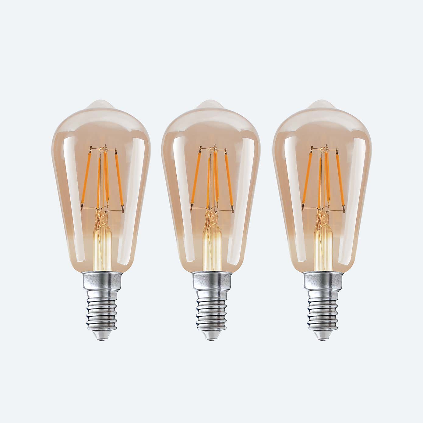 Mini Marsden Pack of 3 Amber Dimmable Bulbs 4W