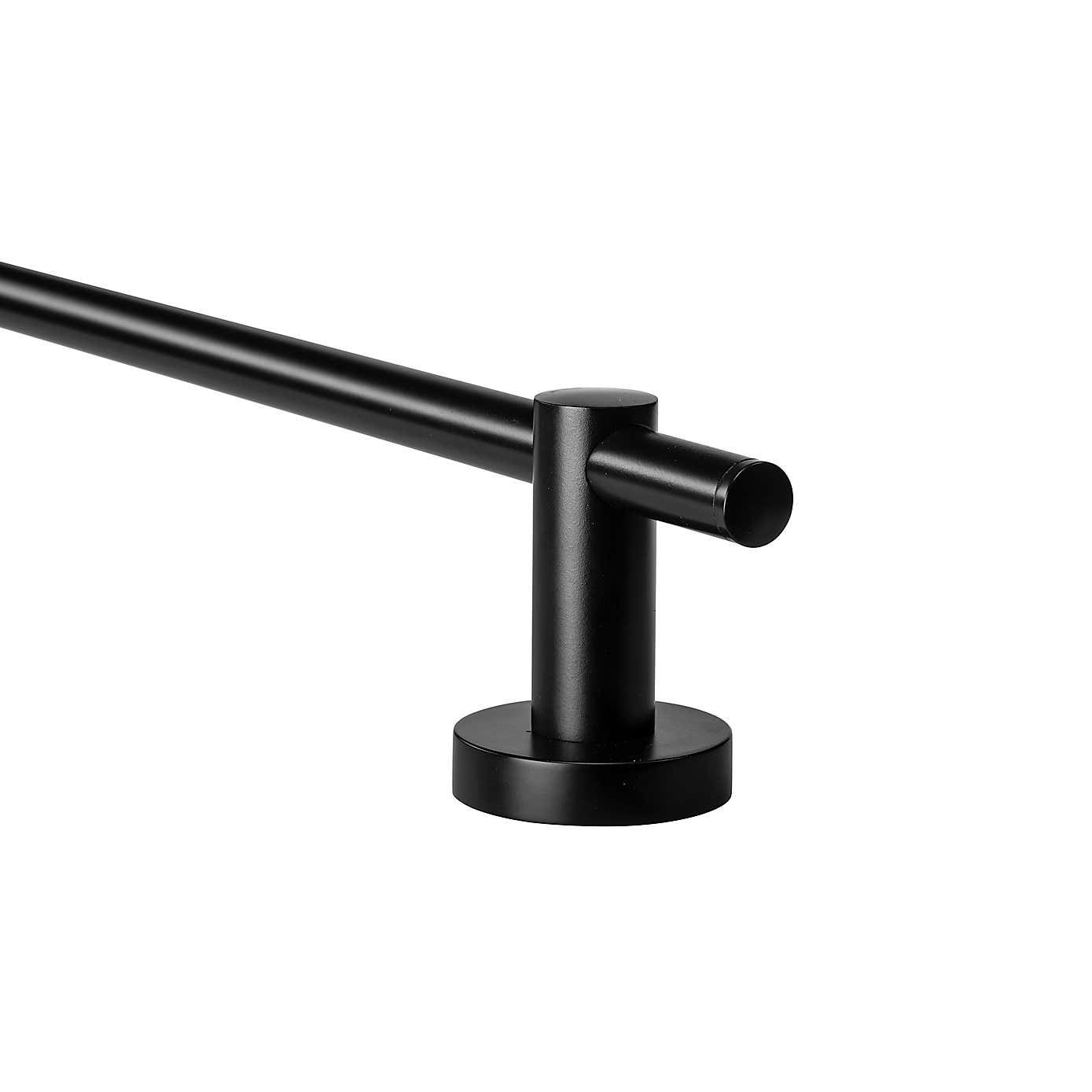 Epsom Flexi-FixTM Matt Black Towel Rail