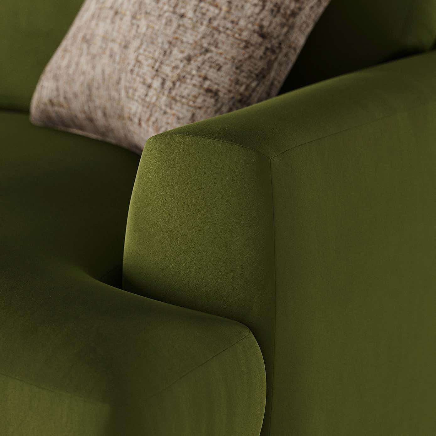 Lawson Matte Plush Velvet 4 Seater Sofa