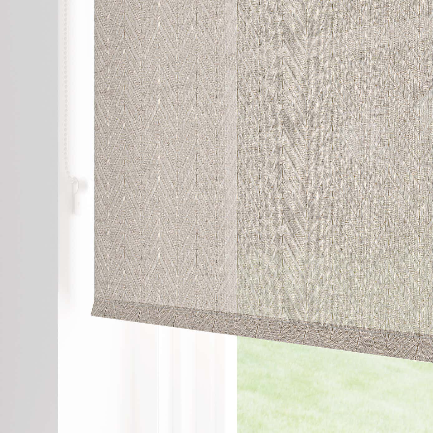 Semi Sheer Herringbone Roller Blind