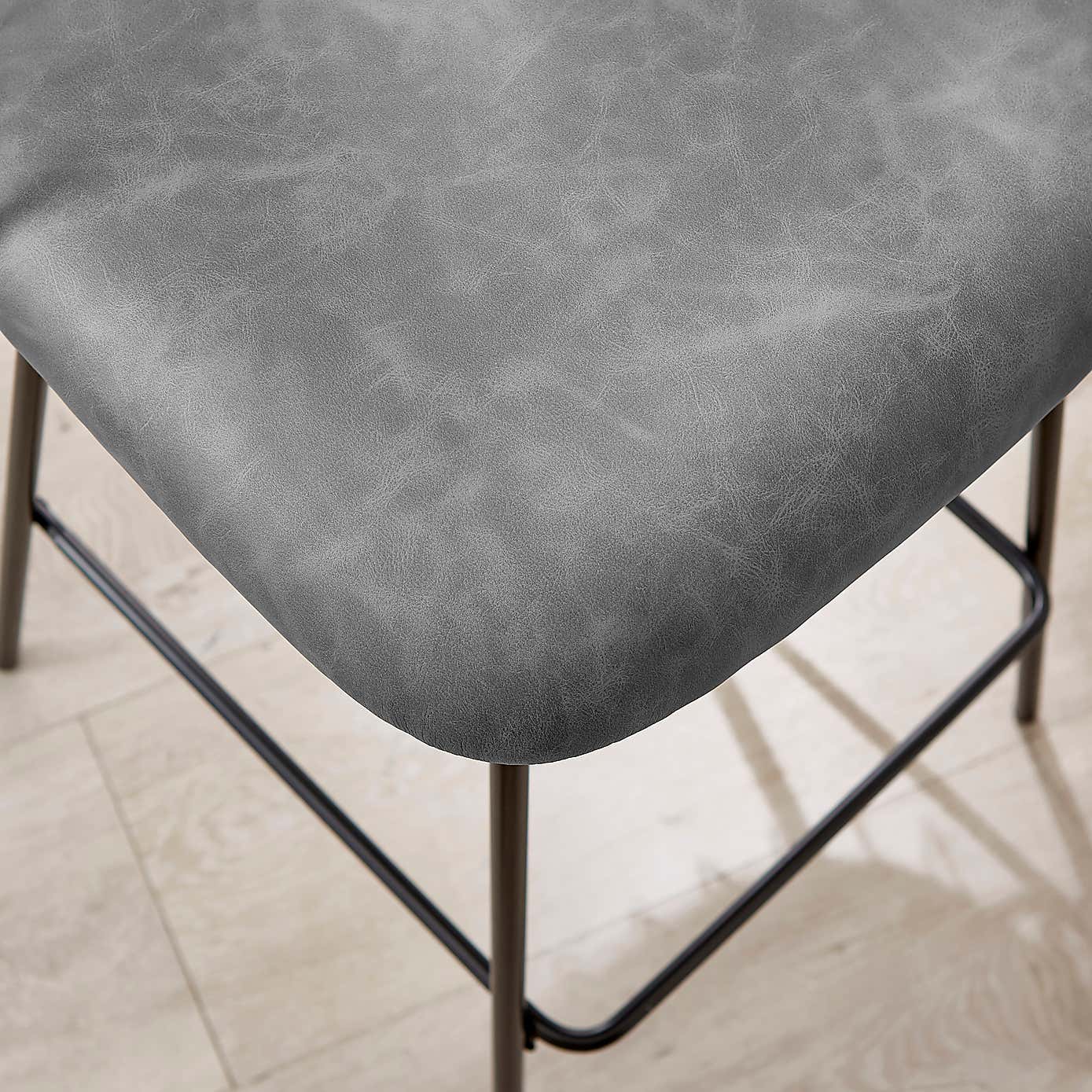 Marcela Faux Leather Bar Stool, Tan