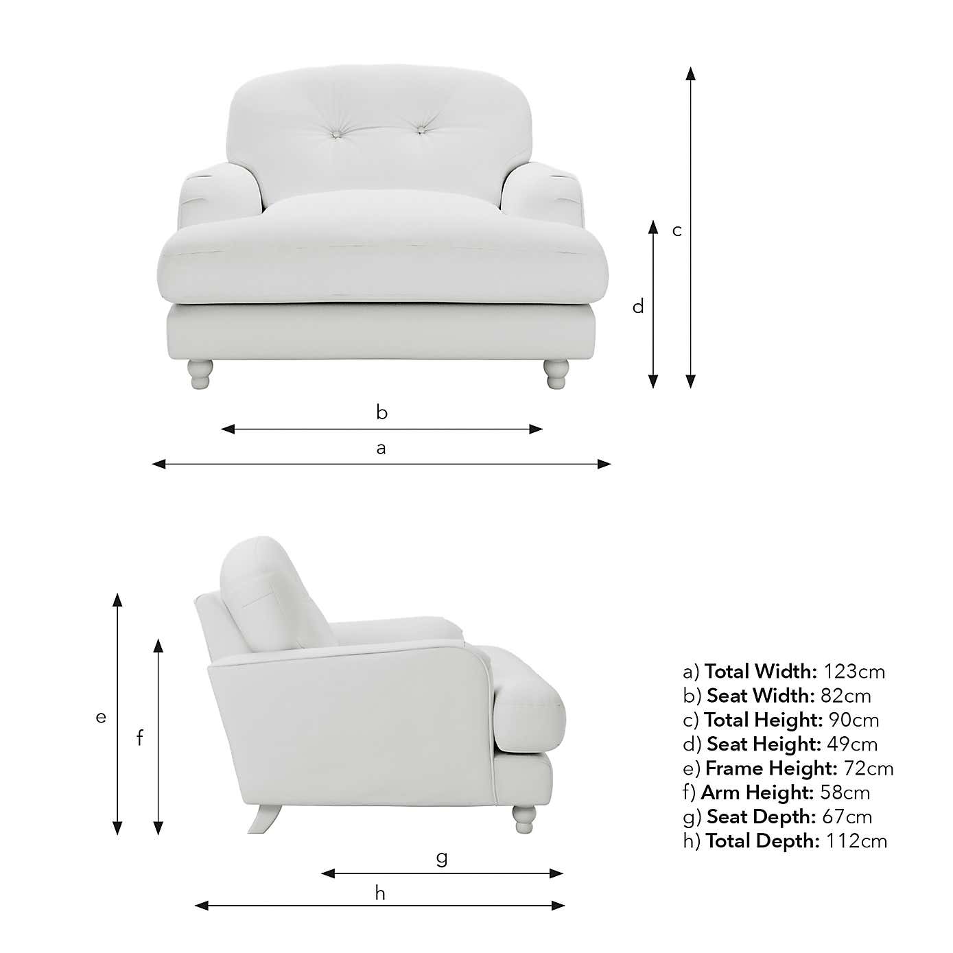 Martha Faux Linen Snuggle Chair