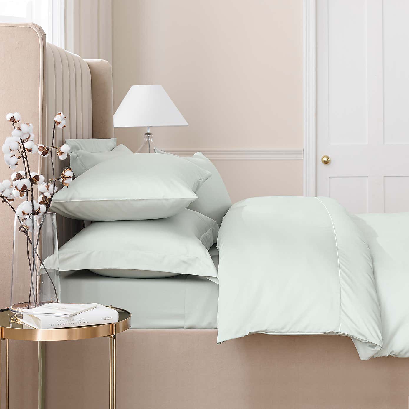 Dorma 300 Thread Count 100% Cotton Sateen Plain Oxford Pillowcase