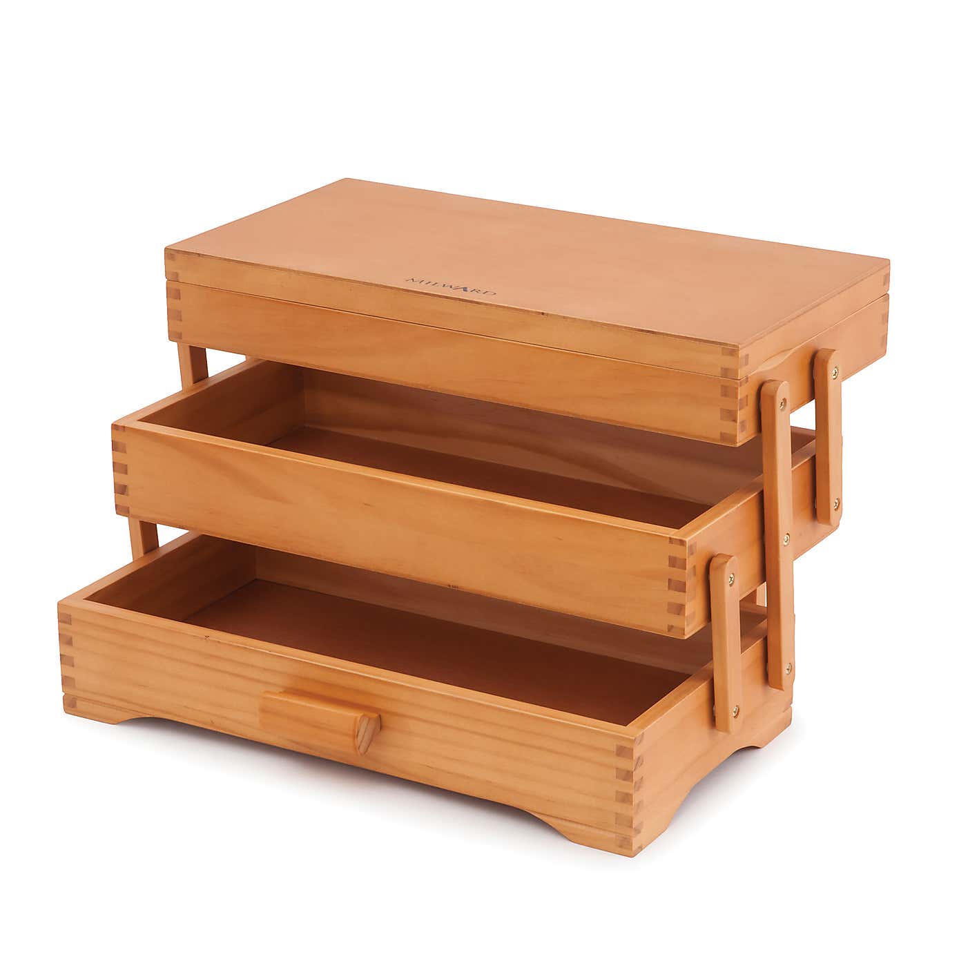 3 Tier Light Wood Cantilever Box