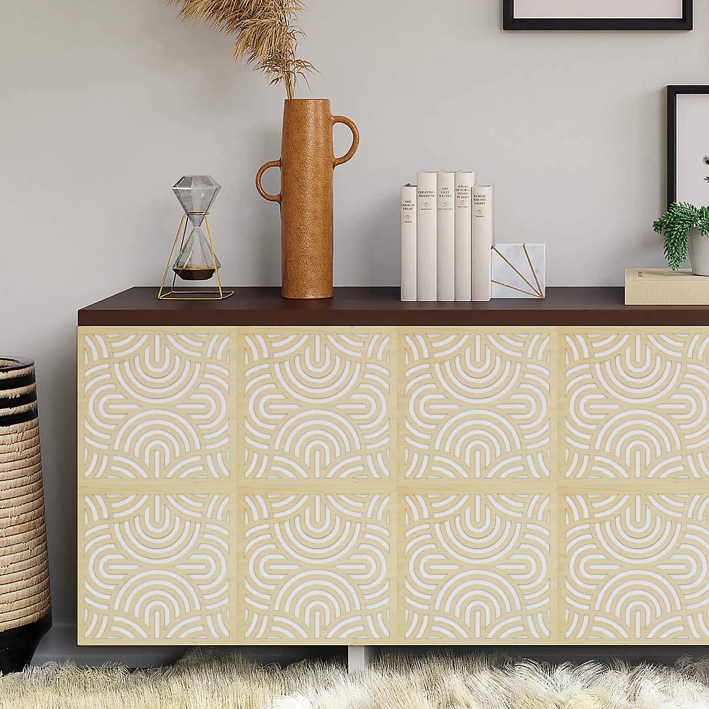 Decorative Curves Wooden Tiles