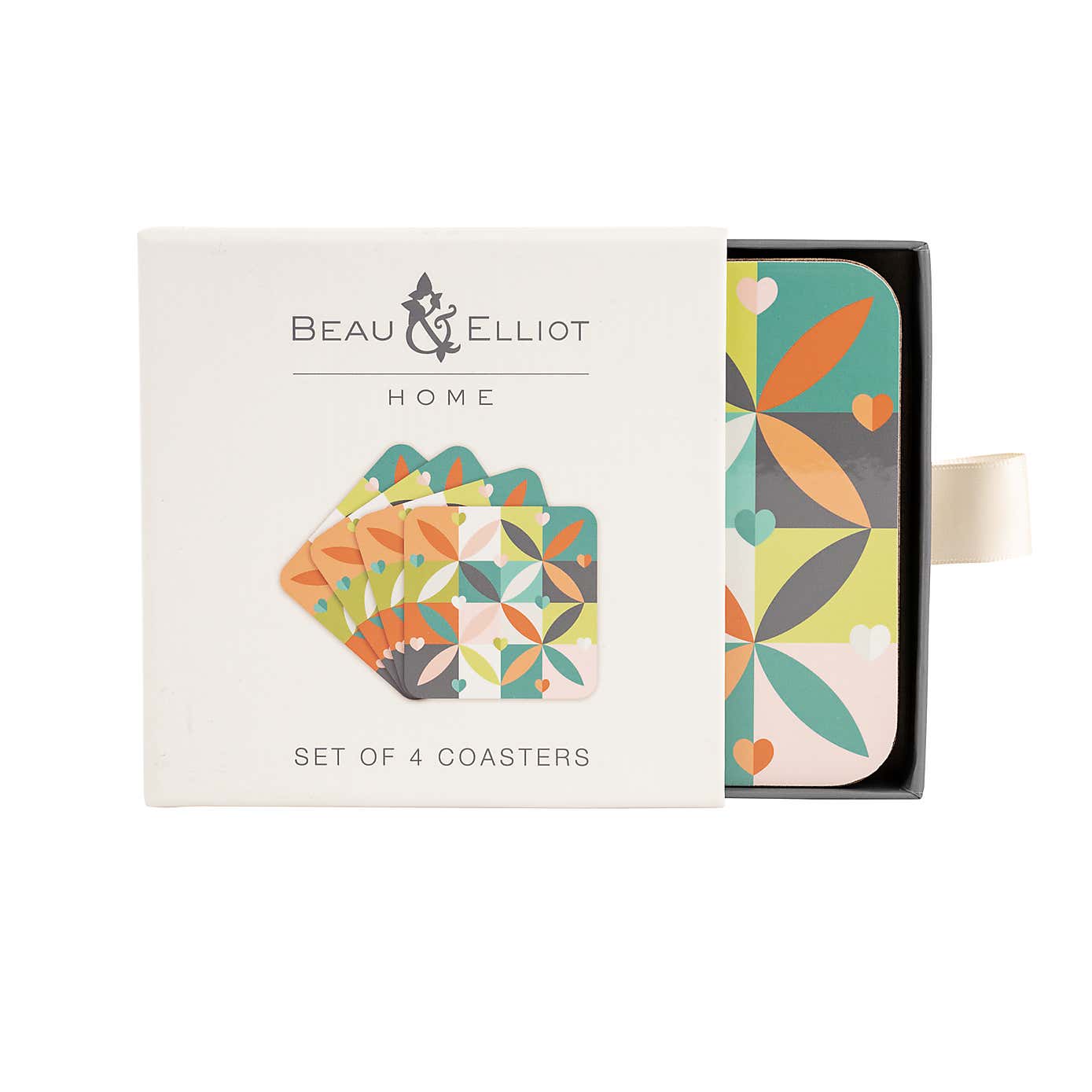 Navigate Carnaby Coasters Petal Square Set of 4