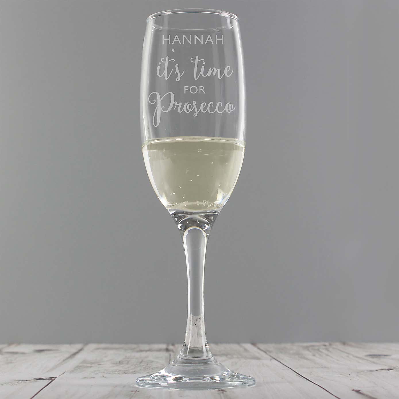 Personalised Its Time for Prosecco Flute