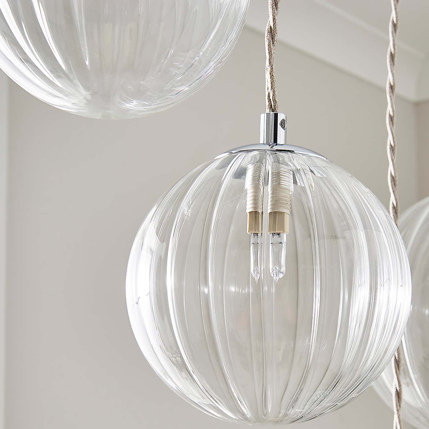 Eli Ribbed 6 Light Cluster Ceiling Light