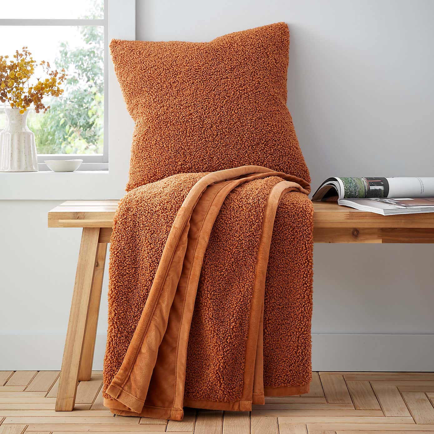 So Soft Velvet Boucle Throw 130cm x 170cm