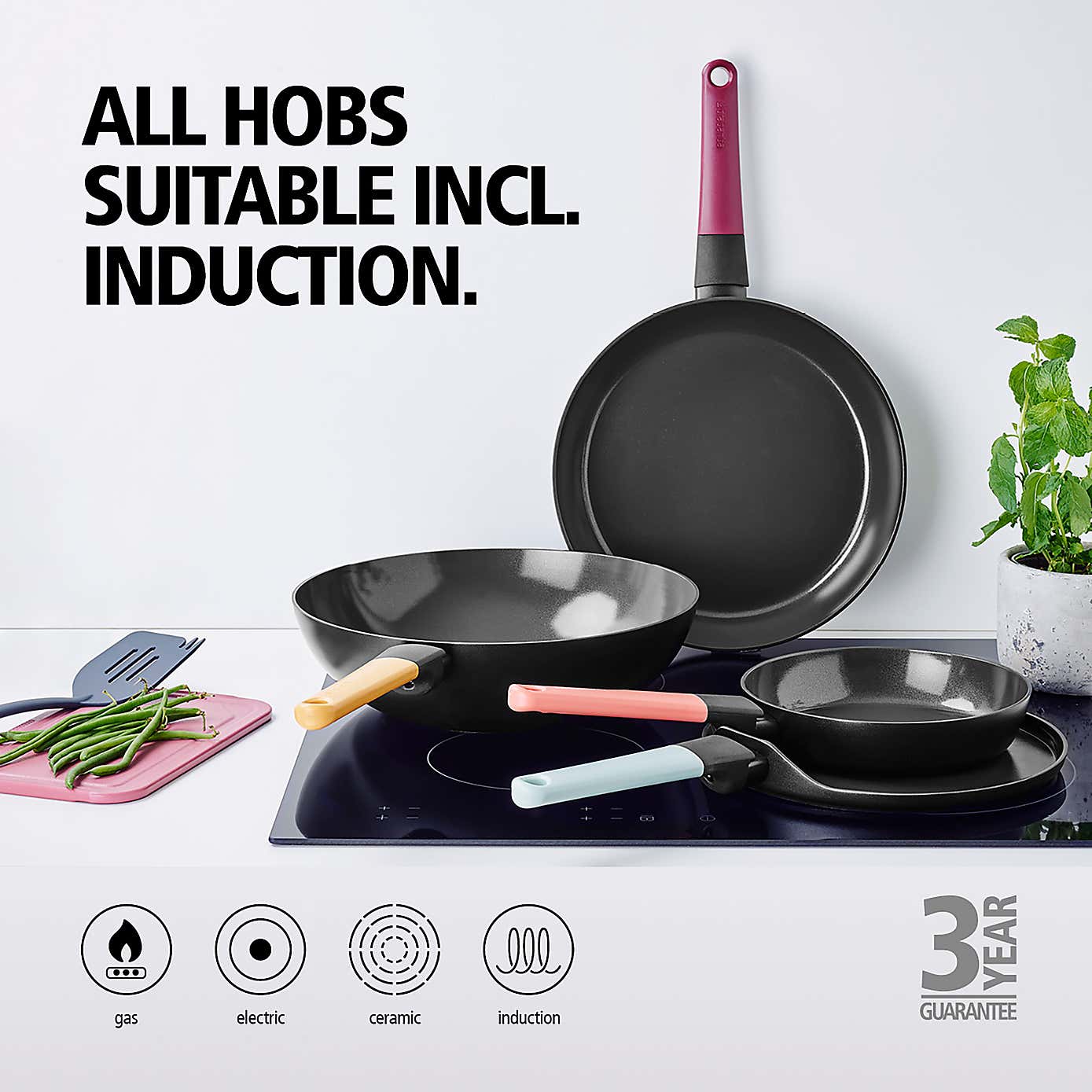 Brabantia Non-Stick Aluminium Skillet Pan, 24cm