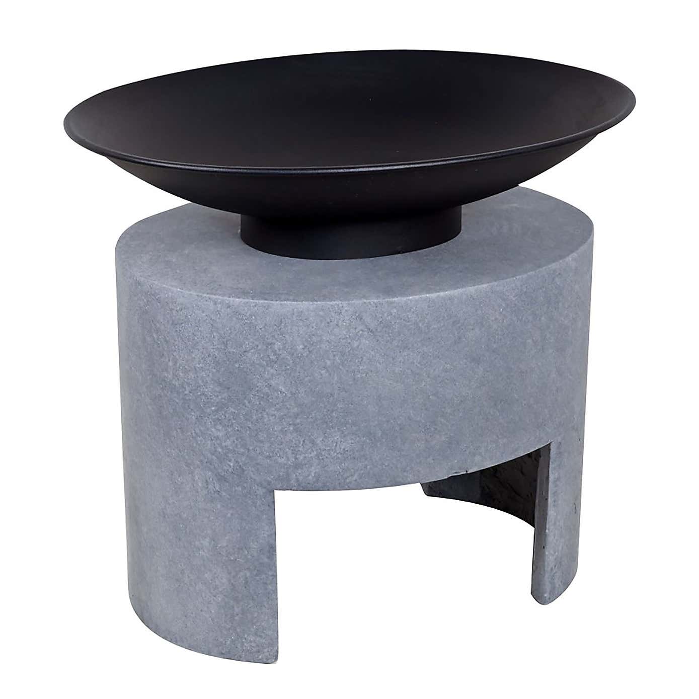 Ivyline Cement Firebowl and 30cm Oval Base