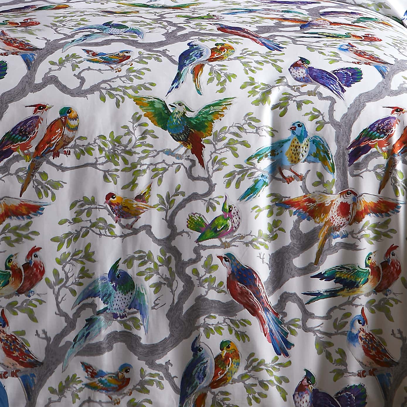 Laurence Llewelyn-Bowen Birdity 200 Thread Count Cotton Duvet Cover and Pillowcase Set