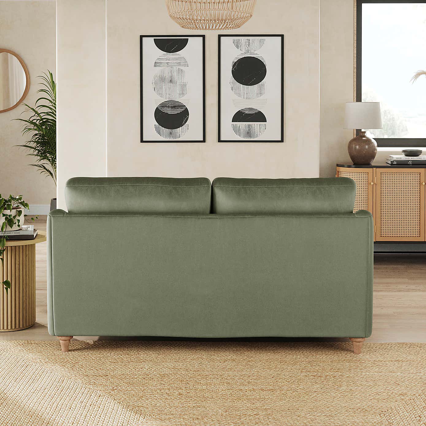 Hattie Matte Plush Velvet 2 Seater Sofa