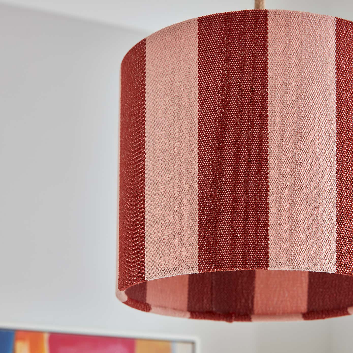 Beatrice Stripe Drum Lamp Shade
