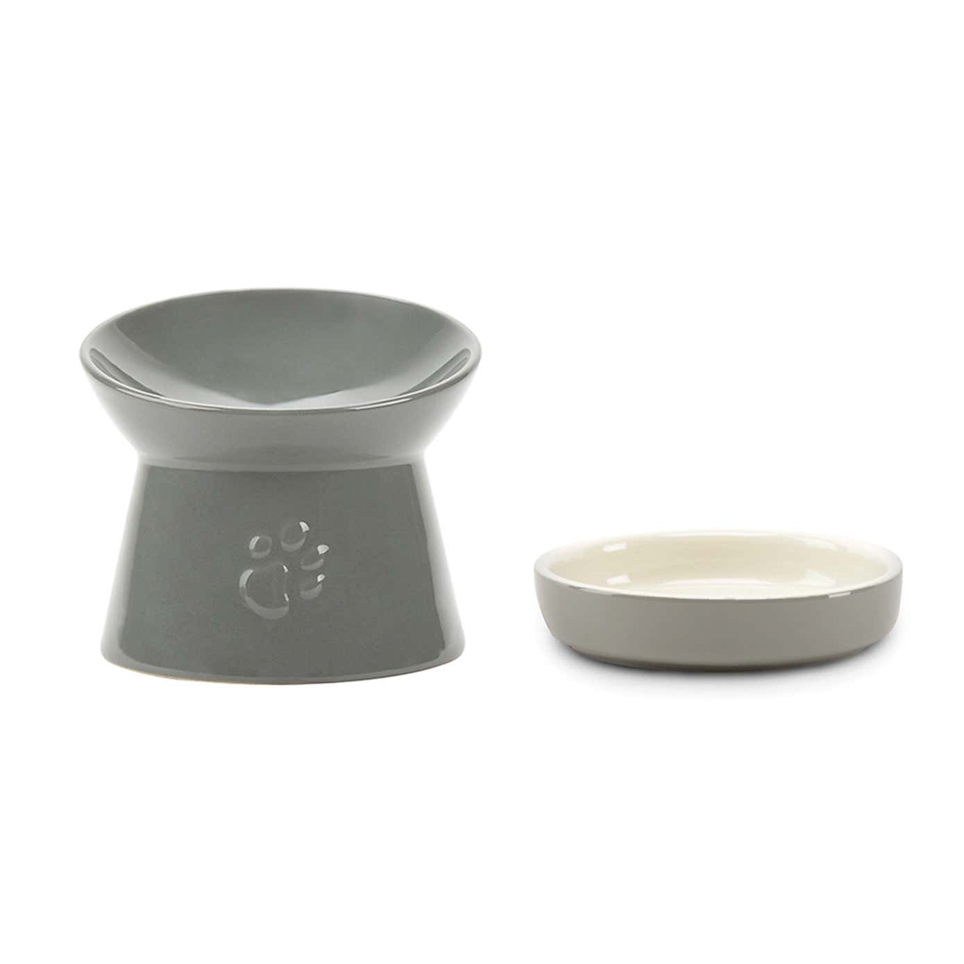 Scruffs Icon Raised Cat Feeder Bowl and Saucer Set