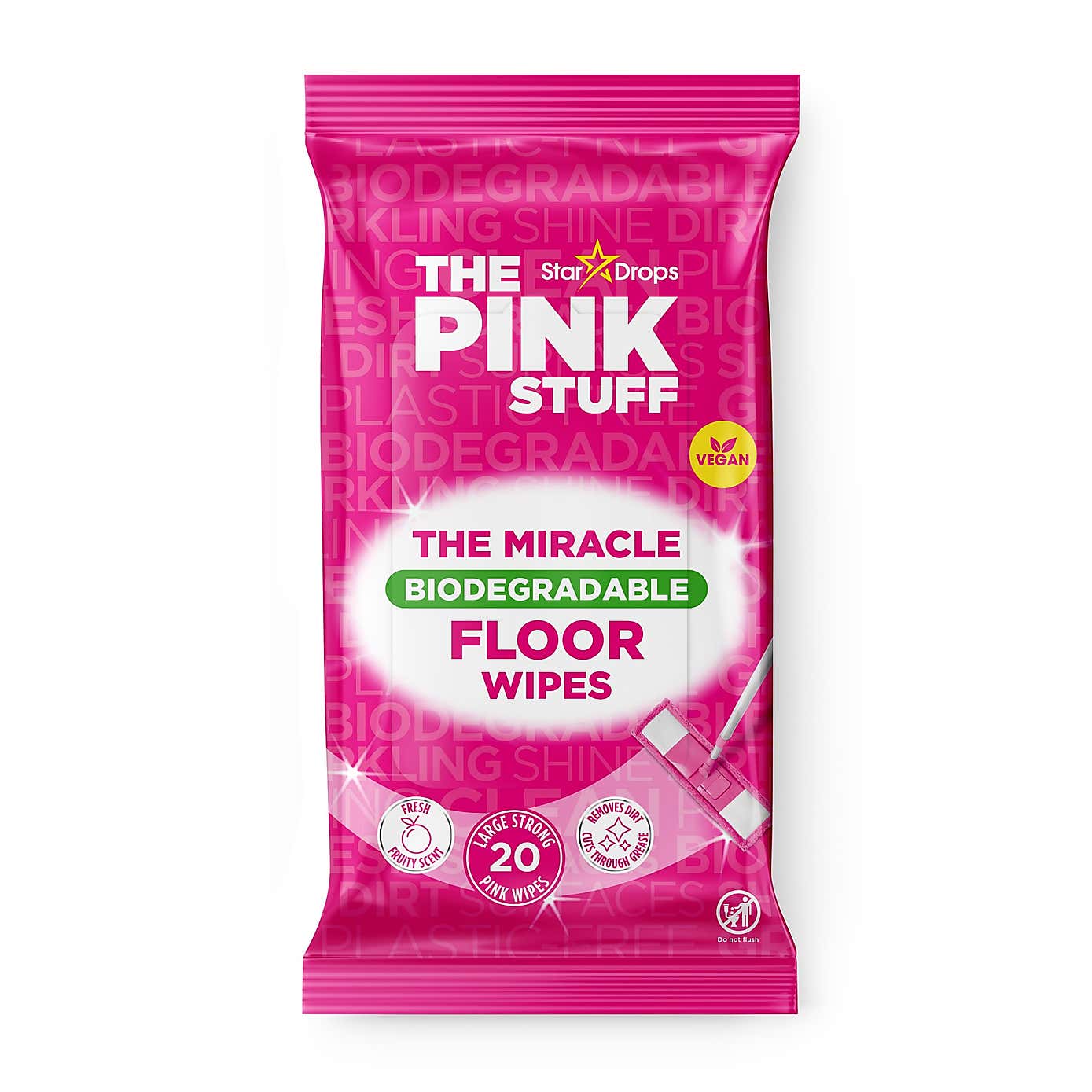 The Pink Stuff Multipurpose Floor Wipes 20pk