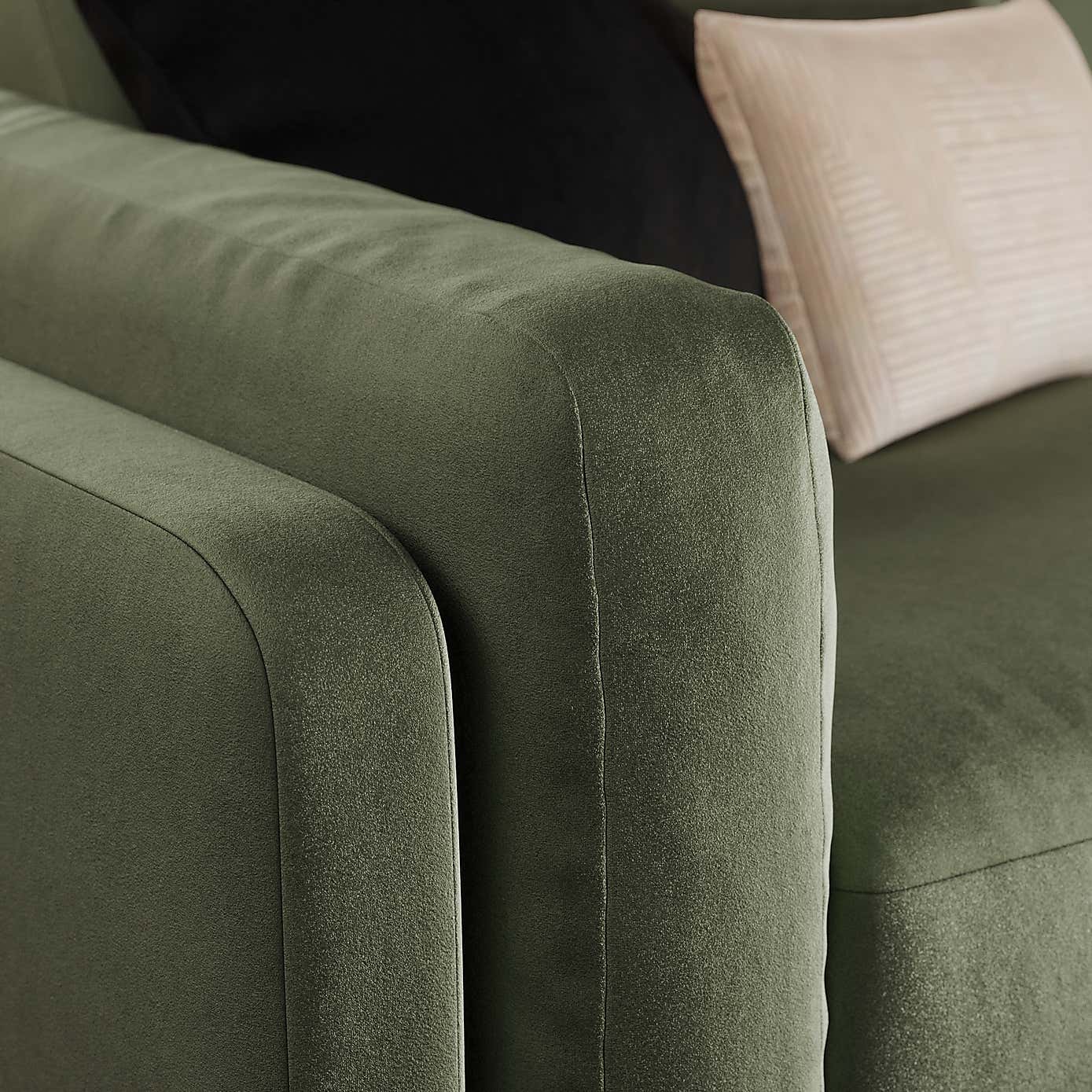 Newton Matte Plush Velvet Corner Chaise Sofa