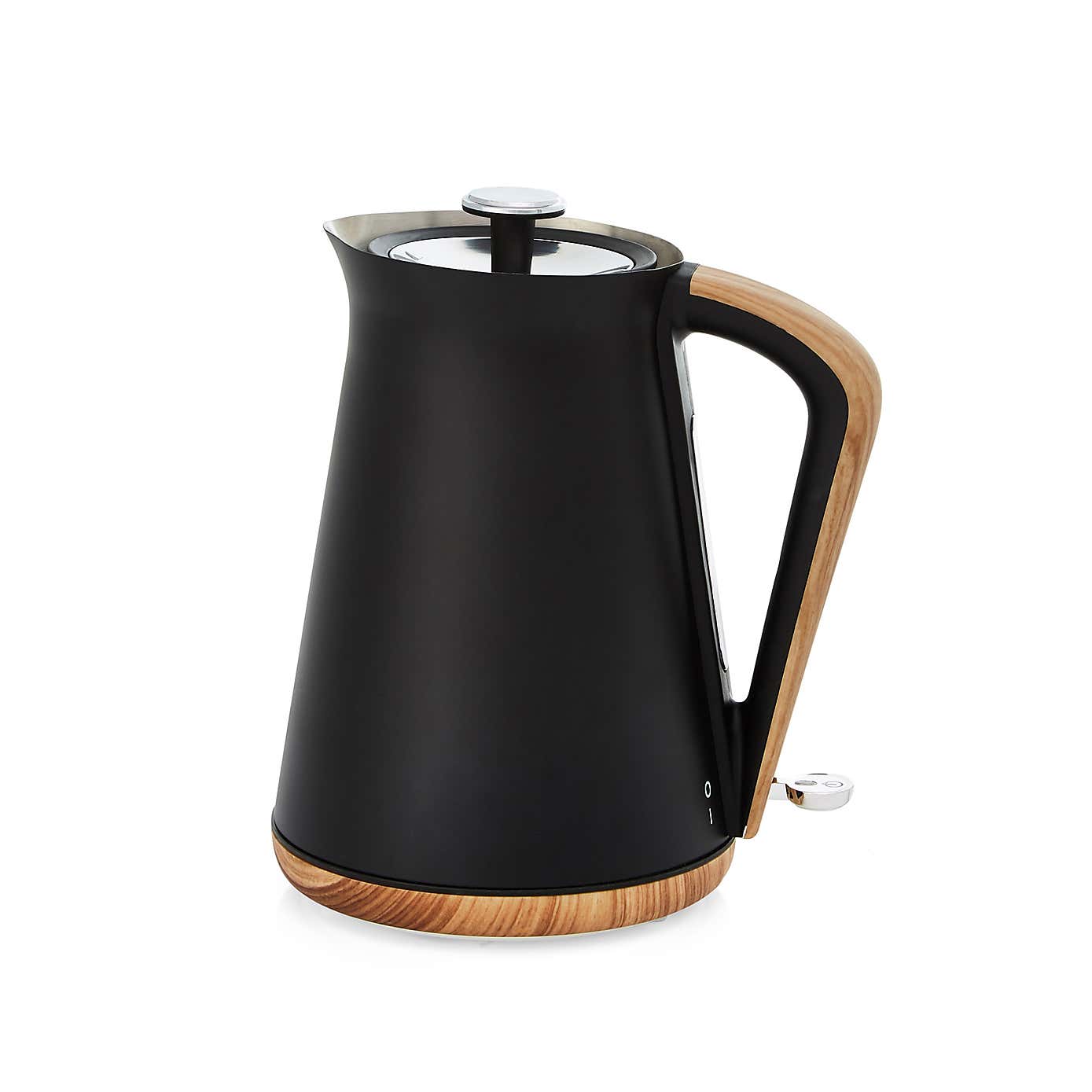 Contemporary Matt Black Kettle and Toaster Set