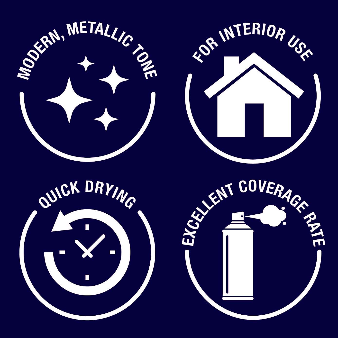 Rust-Oleum White Gold Metallic Spray Paint 400ml