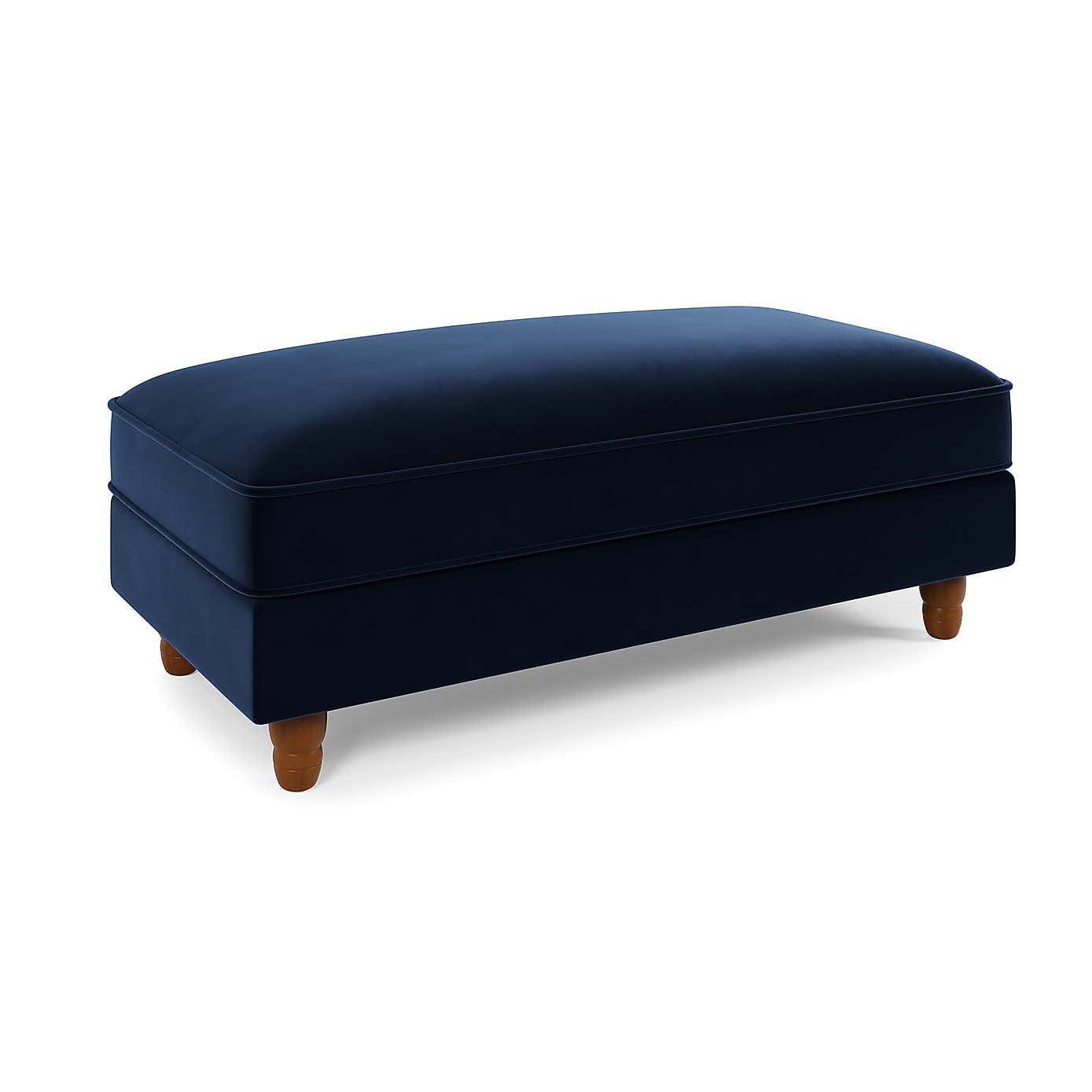 Beatrice Matte Velvet Long Footstool with Storage