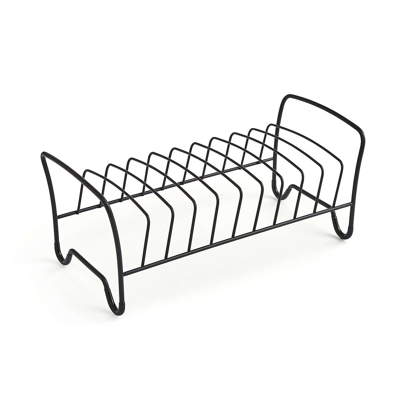 Iron Steel Black Dish Rack
