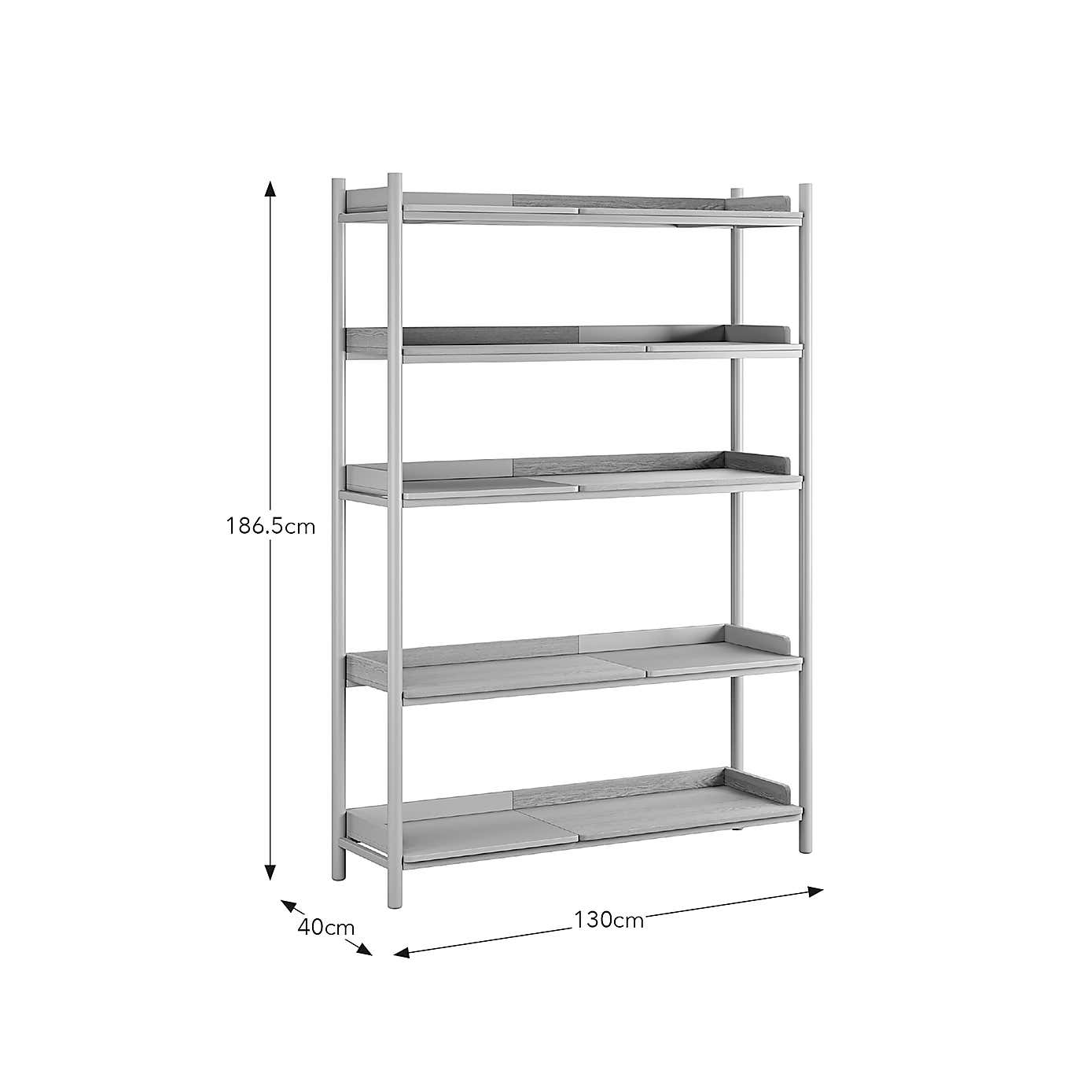 Halsey Tall Shelving Unit, Oak Effect
