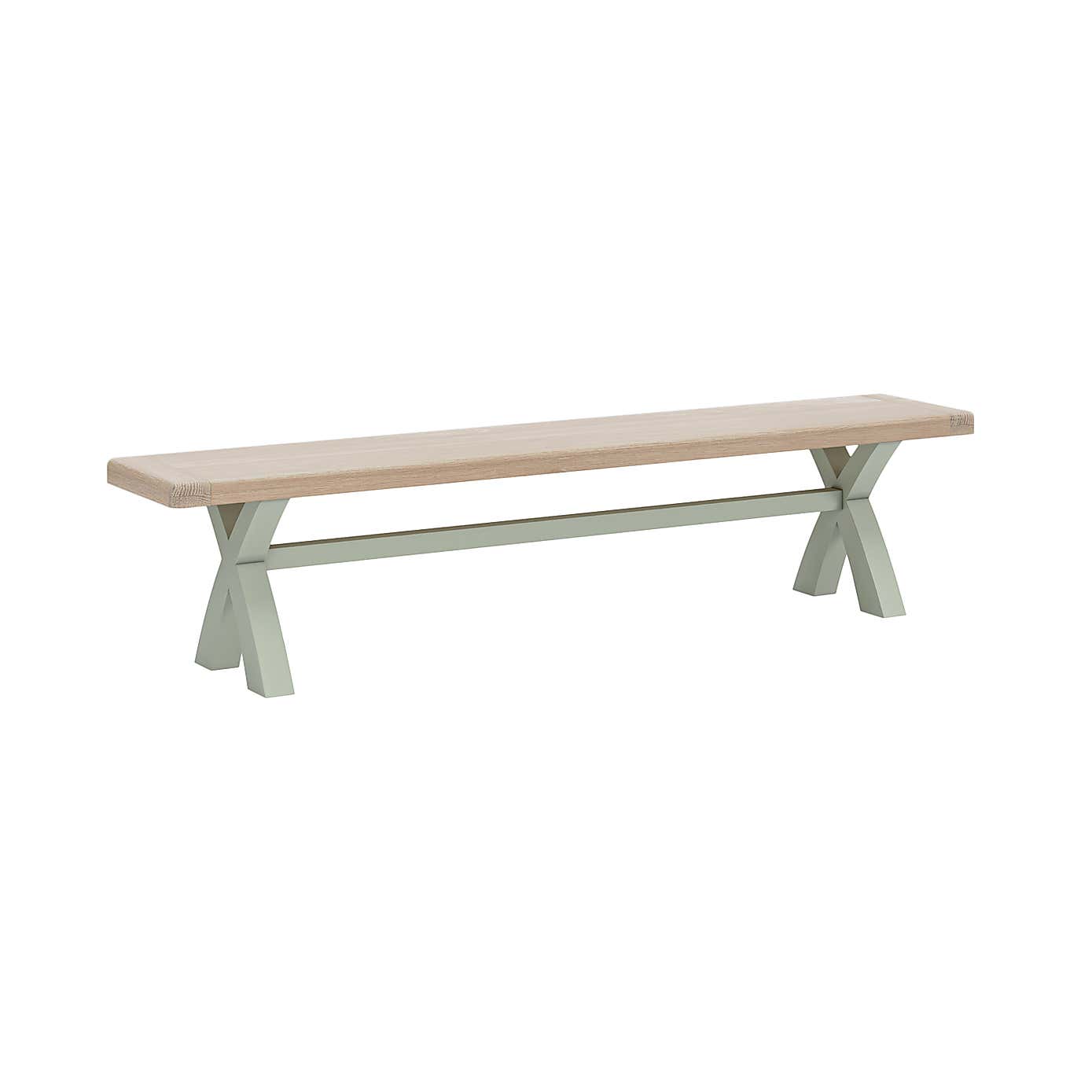 Salcombe Cross Leg Dining Bench, Oak