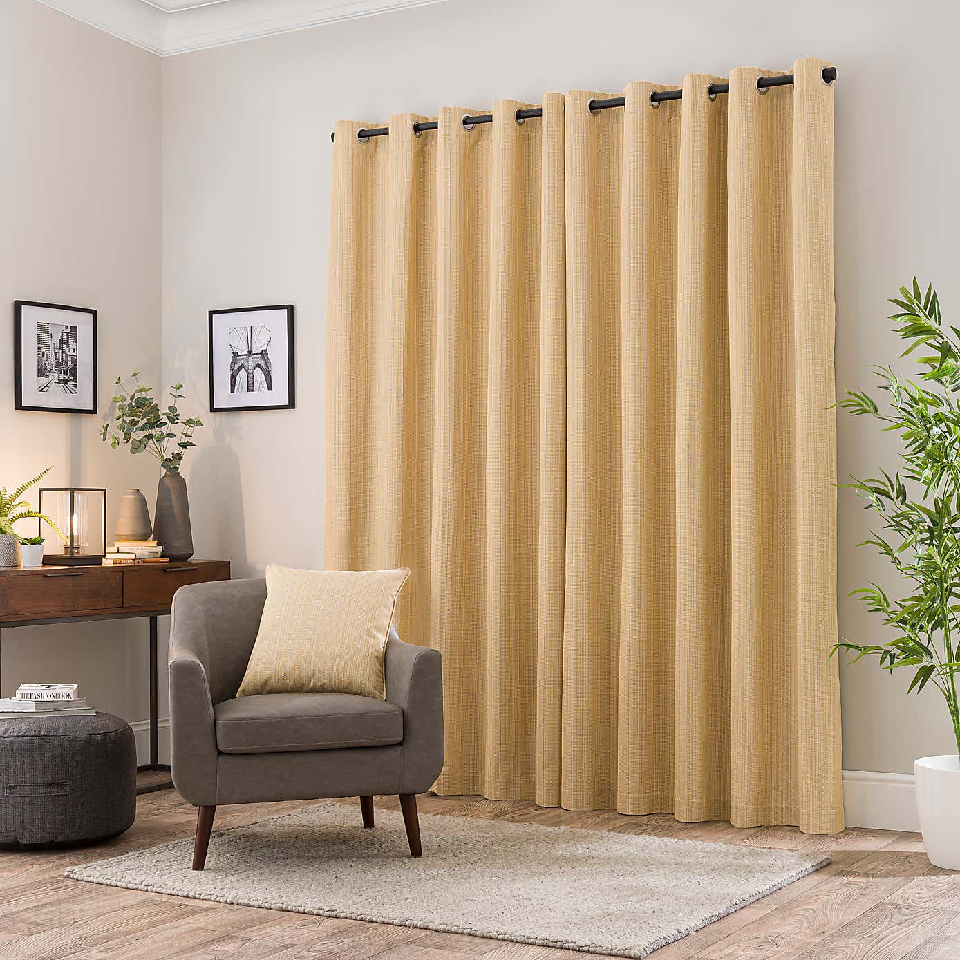 Neptune Textured Blackout Eyelet Curtains