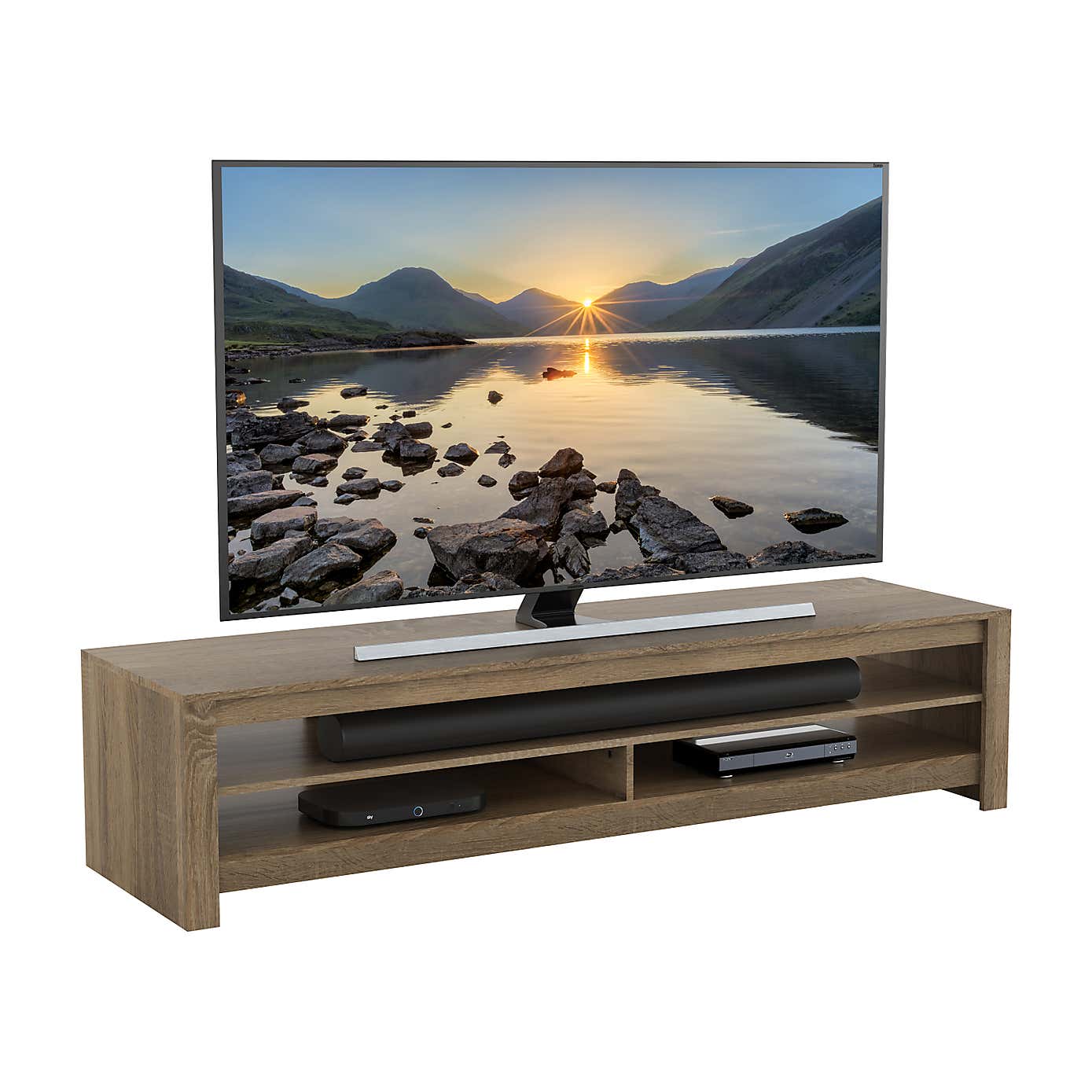 Calibre Wide TV Stand 180cm, Oak Effect