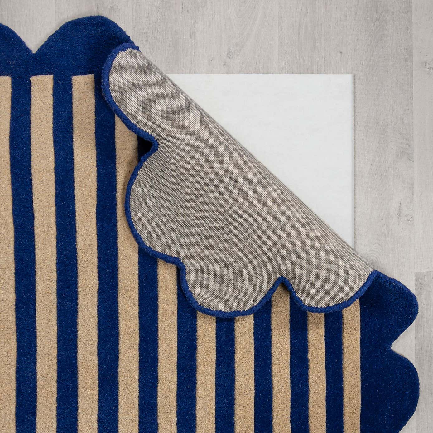 Milo Scallop Yellow Wool Rug