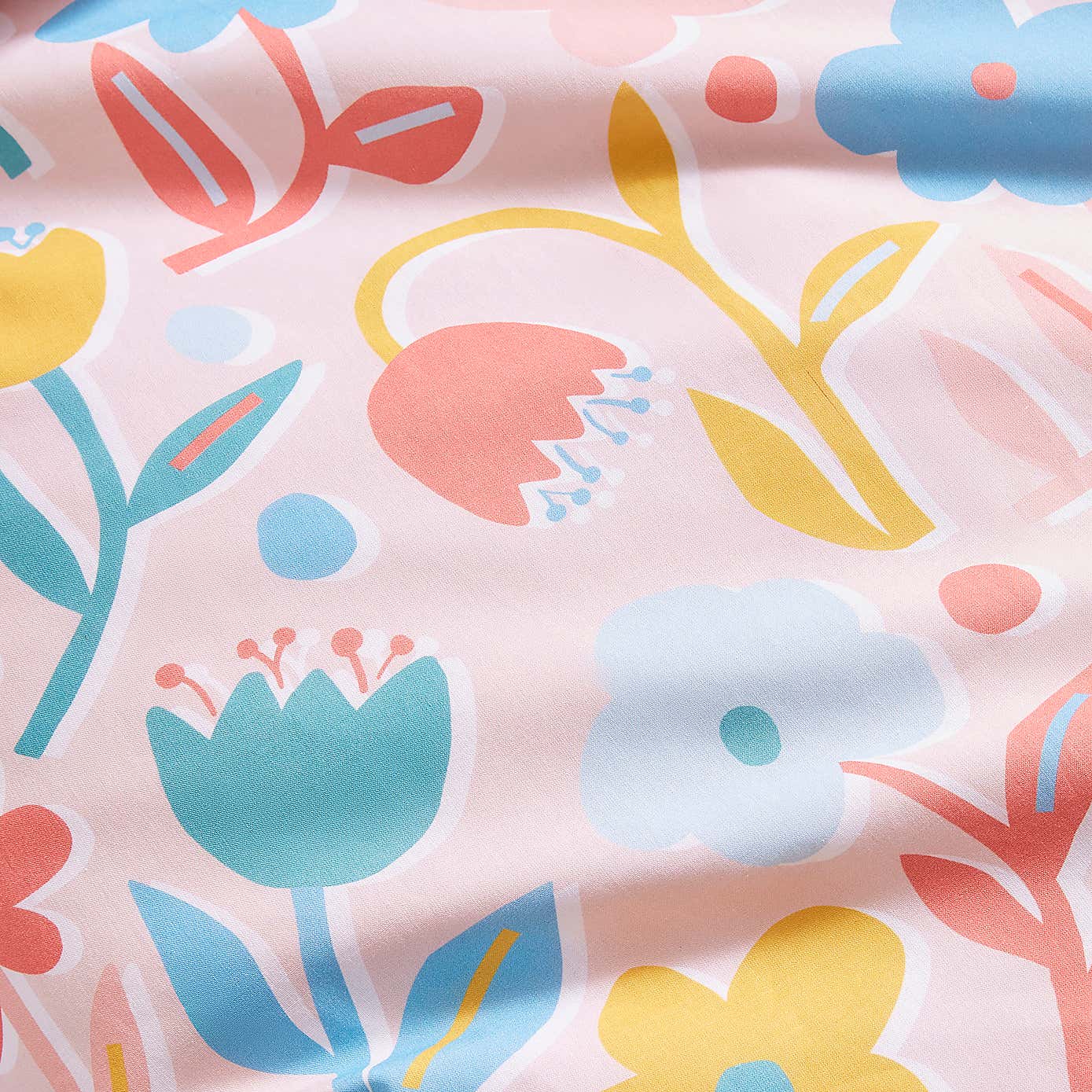 Bold Floral 100% Cotton Reversible Duvet Cover and Pillowcase Set