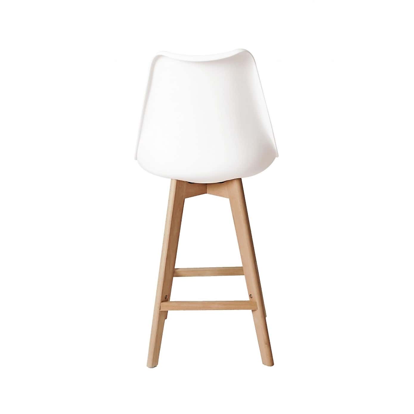 Fusion Living Soho White Plastic Bar Stool