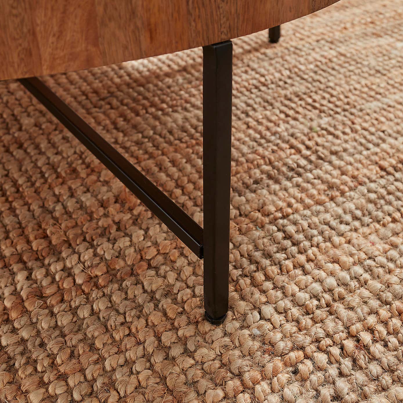 Jaya Round Mango Wood Storage Coffee Table