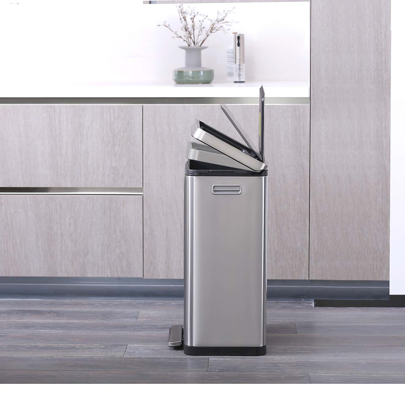 EKO X Cube 20/20L Stainless Steel Recycling Bin