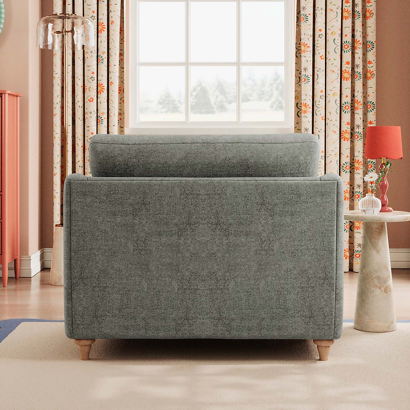 Hattie Tonal Plush Chenille Snuggle Sofa