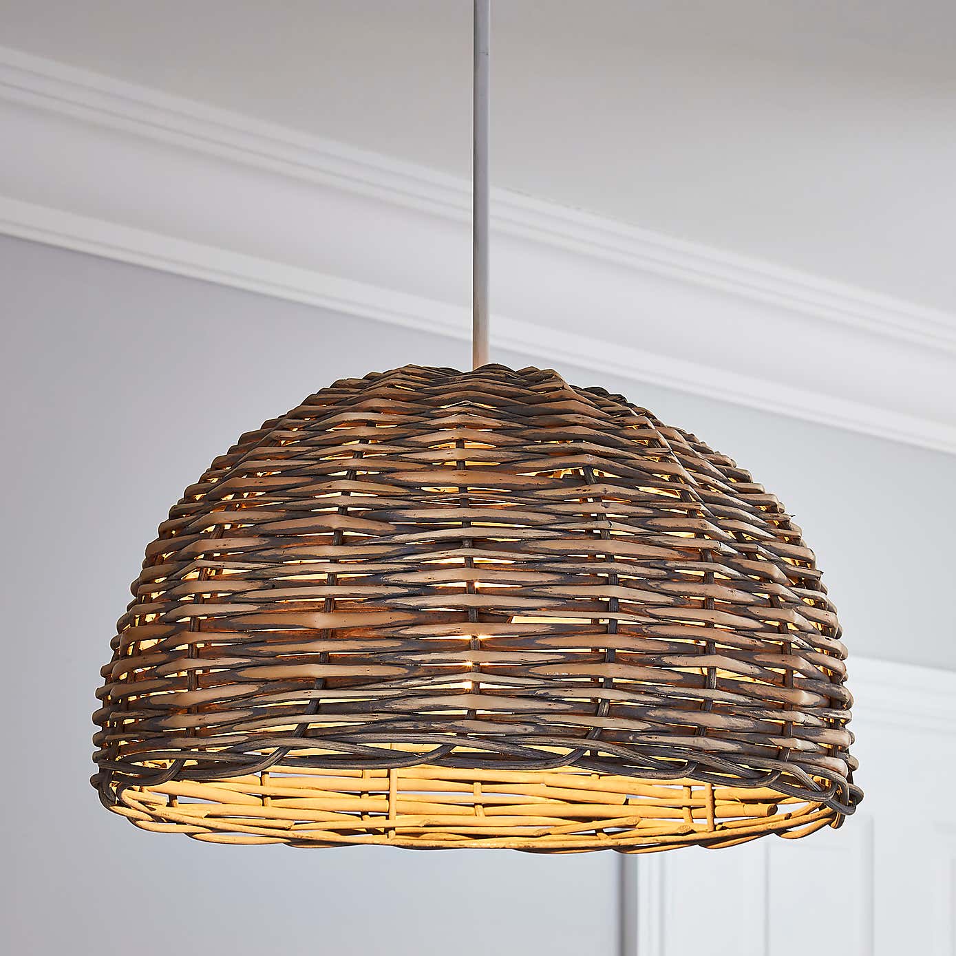 Lari Split Weave Grey Easy Fit Pendant Shade