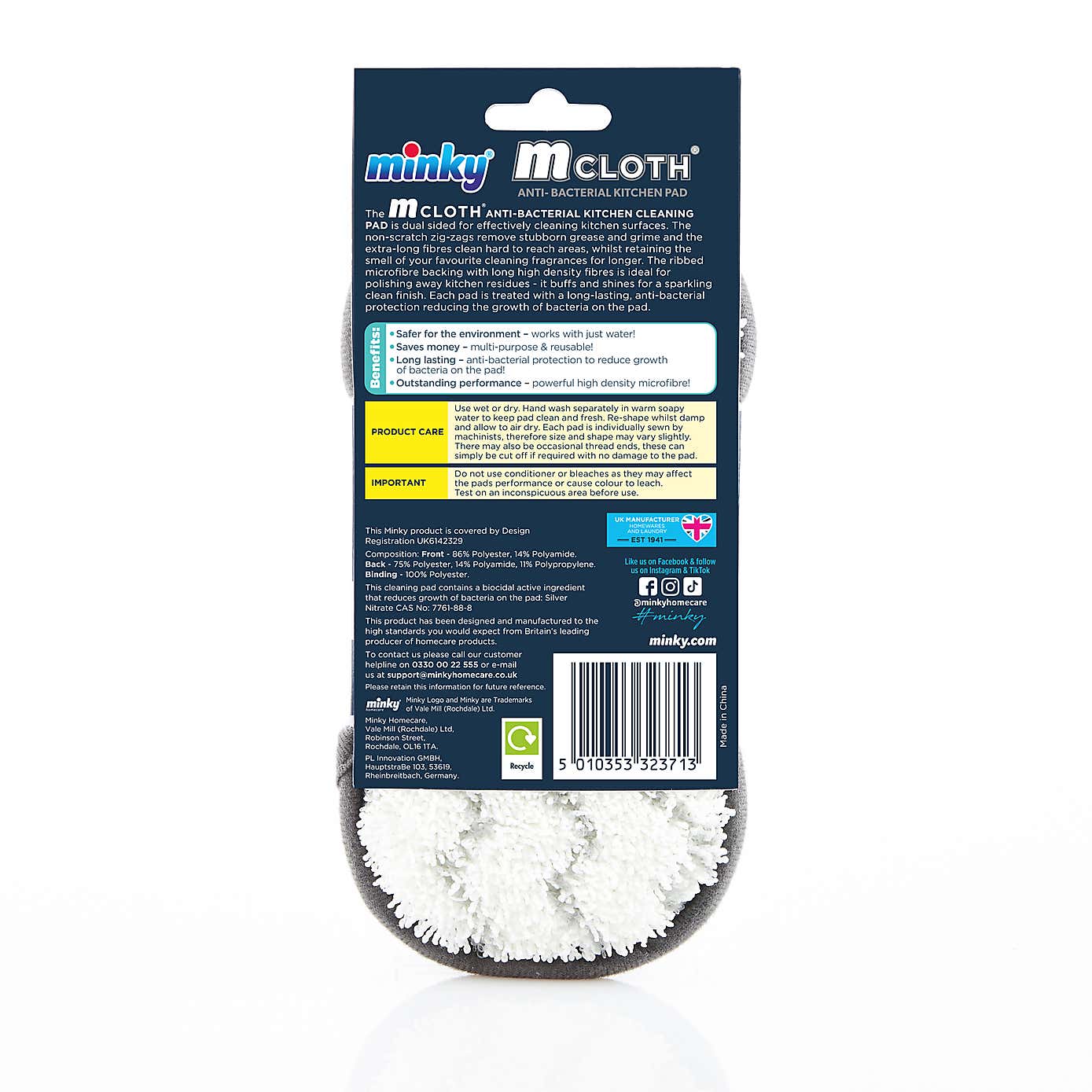 Minky Cloth Anti-Bacterial Kitchen Pad