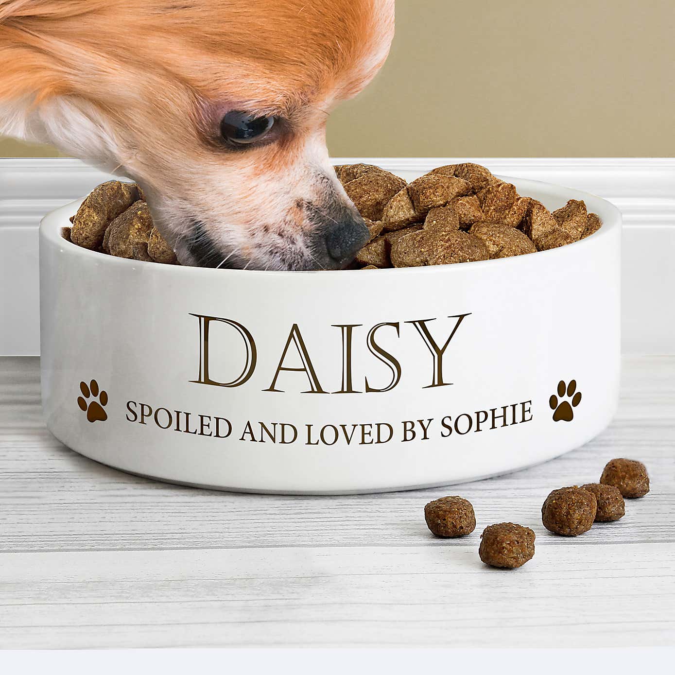 Personalised Paws Ceramic Pet Bowl
