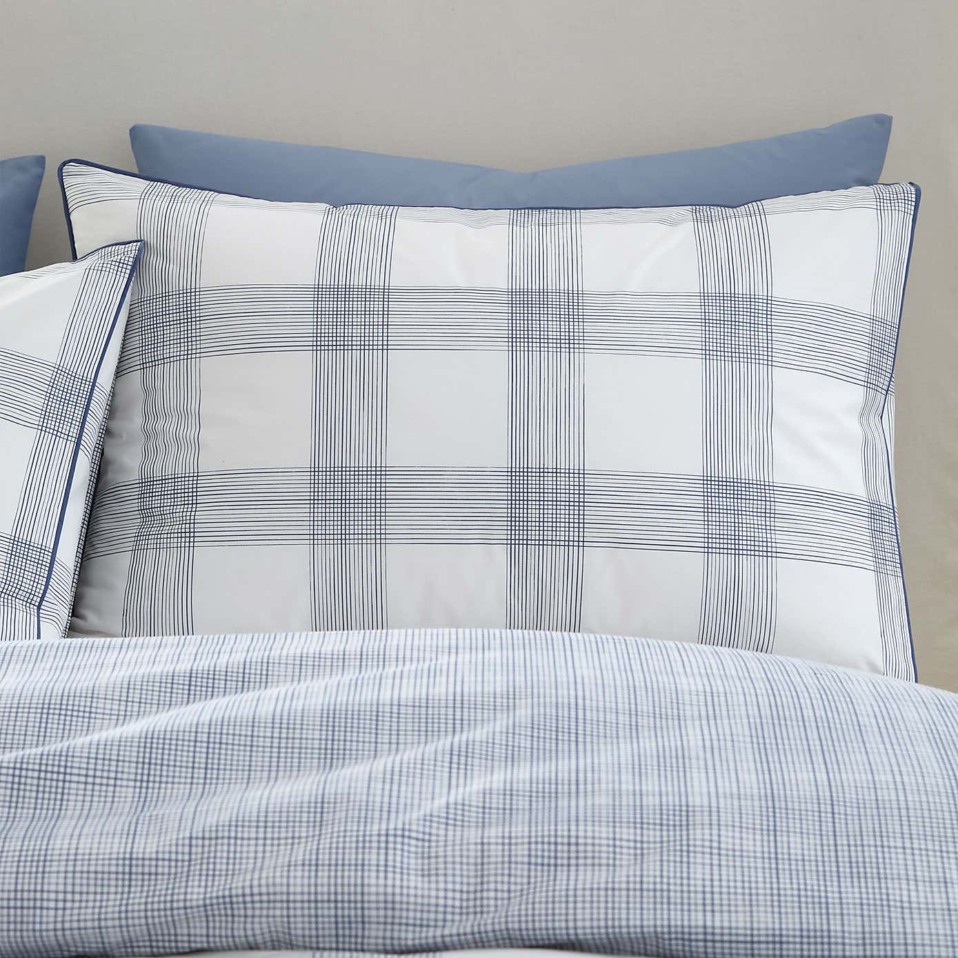 Bianca Marlow Check Reversible Duvet Cover & Pillowcase Set