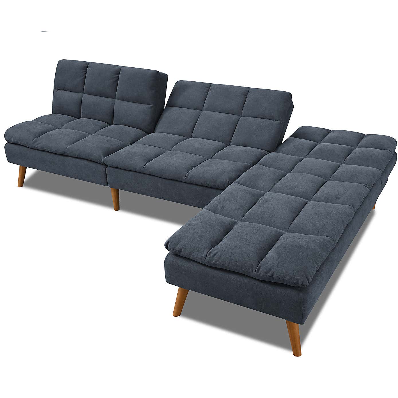 Cloud Fabric Corner Double Sofa Bed