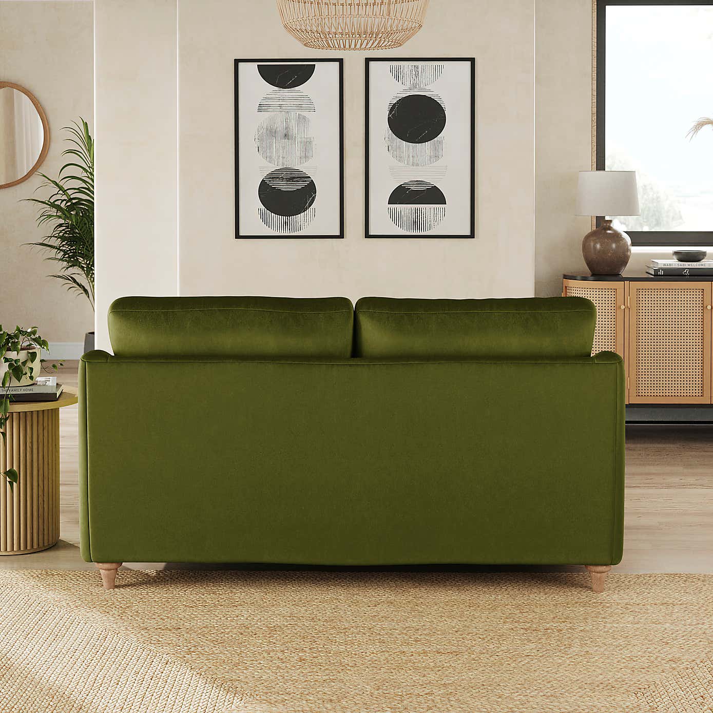 Hattie Matte Plush Velvet 2 Seater Sofa