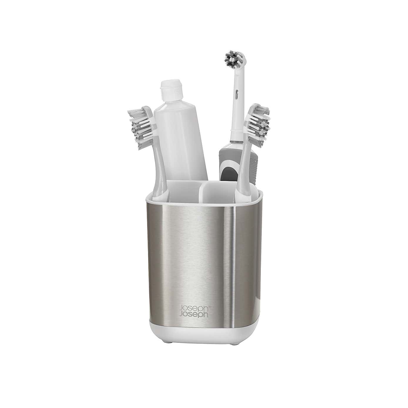 Joseph Joseph EasyStore White Steel Toothbrush Caddy