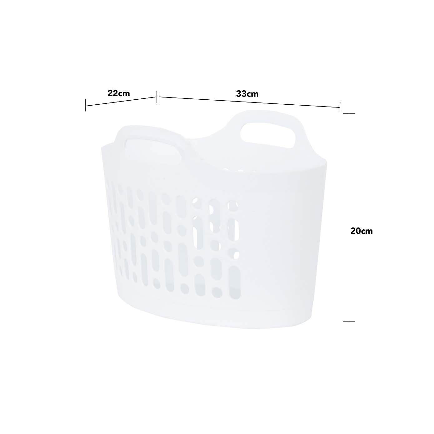 Wham 8L Set of 2 Plastic Flexi Laundry Baskets
