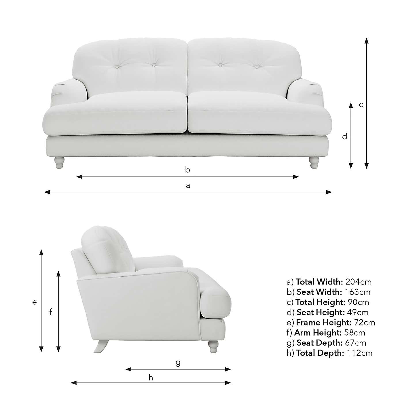 Martha Chunky Chenille 3 Seater Sofa