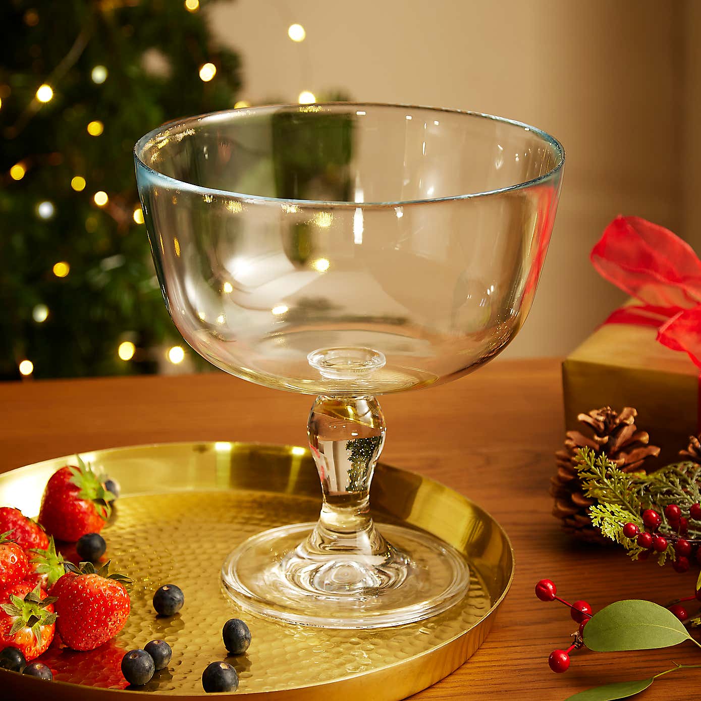 Large Glass Trifle Bowl