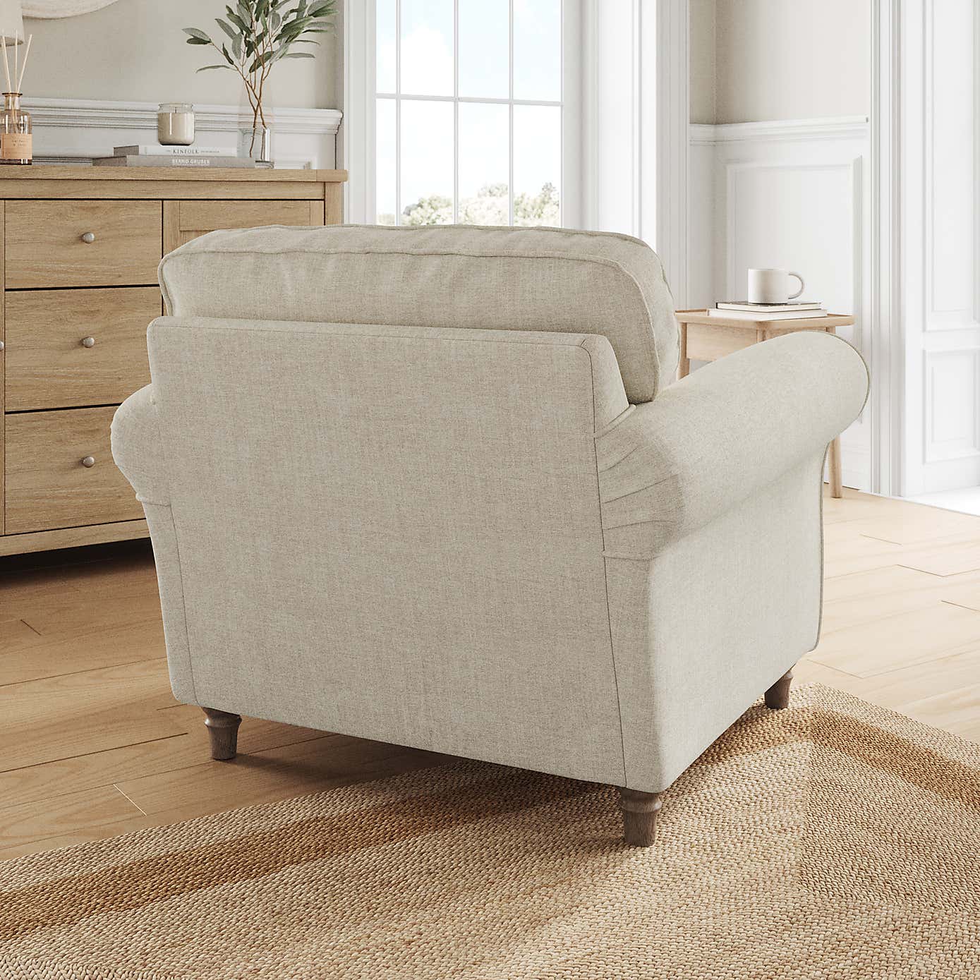 Flori Armchair, Tonal Plush Chenille