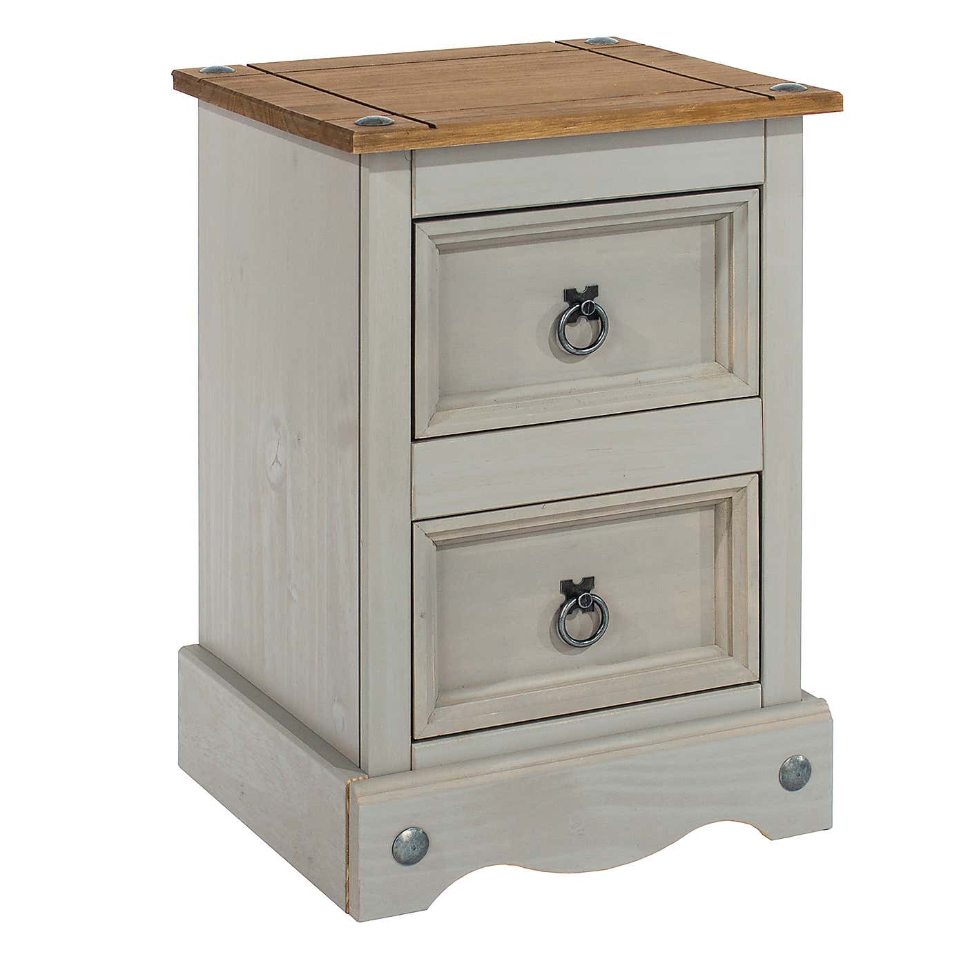 Corona 2 Drawer Bedside Table