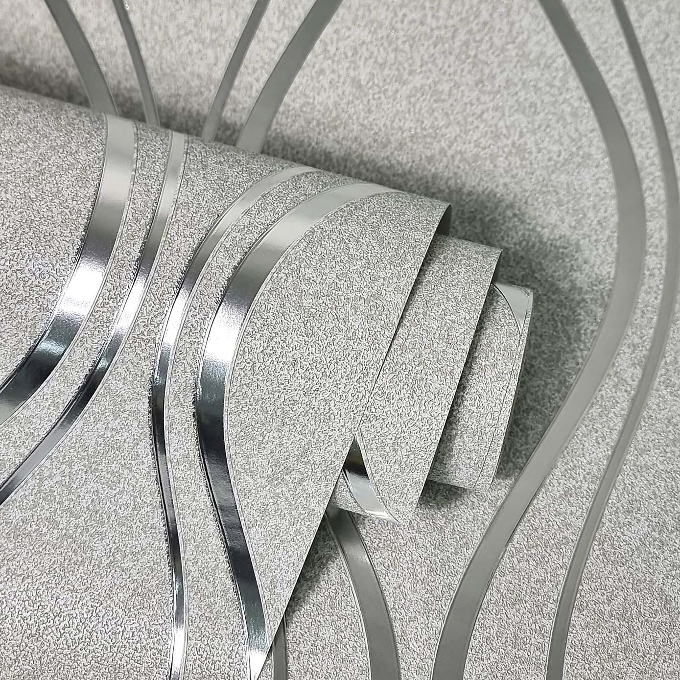 Platinum Rosco Foil Wave Wallpaper