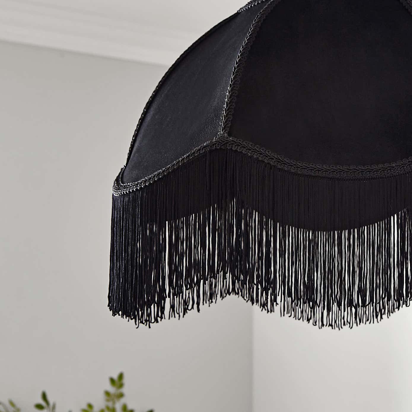 Carmona Fringed Velvet Lamp Shade